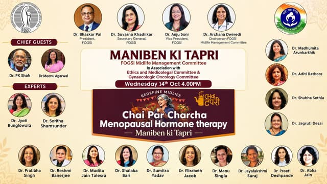 FOGSI Webinars Tea Discussion: Menopausal Hormone Therapy
