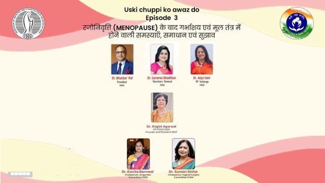 Uski Chuppi Ko Awaz Do Episode 3: Problems, Solutions and Suggestions Occurring in the Uterus and Reproductive System After Menopause