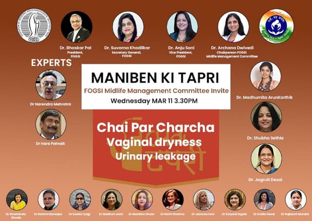 FOGSI Webinars Tea Discussion: Vaginal Drainage Urinary Leakage